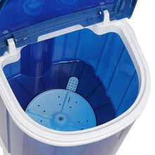 Load image into Gallery viewer, ZENY Portable Mini Washing Machine 5.7 lbs Washing Capacity Semi-Automatic Compact Washer Spinner Small Cloth Washer Laundry Appliances for Apartment, RV, Camping, Single Translucent Tub Blue
