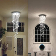 Load image into Gallery viewer, Modern Contemporary Swirl Chandelier Lighting for Foyer Dining Room Kitchen Chandelier Fixture Ceiling Light Rain Drop with All Crystal Balls D20&#39;&#39; X H61&#39;&#39; of CRYSTOP
