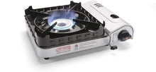 Load image into Gallery viewer, Chef Master 15,000 BTU Output Portable Butane Camping Stove, Peizo Click Ignition, Double Wind-Guard Portable Stove Burner for Emergencies, Tailgating, Hiking, Backpacking &amp; Camping Essentials - 90019
