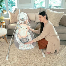 Load image into Gallery viewer, Ingenuity InLighten 5-Speed Baby Swing - Swivel Infant Seat, 5 Point Safety Harness, Nature Sounds, Lights - Nally Owl
