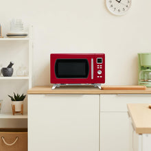Load image into Gallery viewer, Nostalgia Mid-Century Retro Countertop Microwave Oven - Large 900-Watt - 0.9 cu ft - 8 Pre-Programmed Cooking Settings - Digital Clock - Kitchen Appliances - Red

