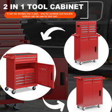 Load image into Gallery viewer, AirWire 5-Drawer Tool Chest, Rolling Tool Storage Cabinet with Detachable Top Tool Box, Enhanced Packaging, Metal Tool Cart for Garage Workshop, Red
