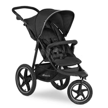 Load image into Gallery viewer, Hauck Runner 2 Compact Foldable Tricycle Jogger Buggy Stroller Pushchair with Height-Adjustable Handle, Large Pneumatic Wheels, &amp; UPF 50 Canopy, Black
