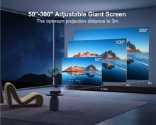 Load image into Gallery viewer, [Auto Focus/4K Support] Projector with WiFi 6 and Bluetooth 5.2, 600ANSI Native 1080P Outdoor Movie Projector, WiMiUS P62 Auto 6D Keystone &amp; 50% Zoom, Smart Home Projector for iOS/Android/TV Stick
