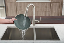 Load image into Gallery viewer, Moen Essie Spot Resist Stainless Pull-Down Sprayer Kitchen Faucet Set with Soap Dispenser - Upgrade Your Kitchen Sink with a Modern Pull Down Spray Head, 87014SRS
