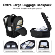 Load image into Gallery viewer, Lapsouno Travel Backpack, Large Carry on Backpack, 17 Inch Laptop Backpack, Big Backpack, Extra Sturdy TSA Friendly with USB Port College School Rucksack Bag Backpack Gifts for Him Men Women, Black
