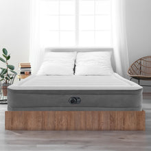 Load image into Gallery viewer, Intex 18 Inch Inflatable Fiber-Tech Elevated Premium Plush Comfort Airbed Mattress with Built-in Pump, and Dura-Beam Technology, King
