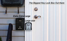 Load image into Gallery viewer, Iron Lock® - XXL Key Lock Box Wall Mount for Keys 4 Digit Combination with Resettable Code with A B Switch Extra Large lockbox Indoor Outdoor Waterproof Big Key Lock Box House Spare Keys Hide a Key
