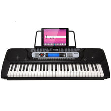 Load image into Gallery viewer, RockJam 54 Key Keyboard Piano with Power Supply, Sheet Music Stand, Piano Note Stickers &amp; Simply Piano Lessons
