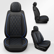 Load image into Gallery viewer, MIROZO Seat Covers Full Set,Waterproof Faux Leather Seat Covers Automotive Seat Covers Car Seat Protector for SUV Pick-up Truck Sedan,Anti-Slip Driver Seat Cover Universal Fit (Black and Blue)
