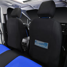 Load image into Gallery viewer, CAR PASS Leather Seat Covers Full Set Universal Water Resistant 3D Foam Back Support, Luxury Comfort Automotive 5 Seat Covers All Season Fit for SUV,Sedan,Van, Airbag Compatible Elegance(Blue Black)
