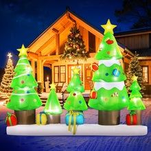 Load image into Gallery viewer, DomKom 9 FT Long Huge Christmas Inflatable Tree Set Outdoor Decoration with Gift Boxes, LED Lights Holiday Blow Up Yard Decoration for Holiday Party Garden Yard Lawn Winter Decor
