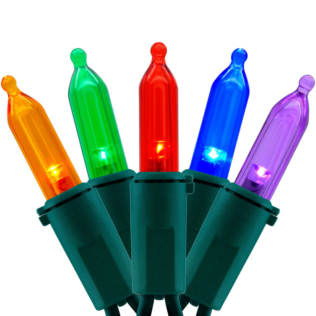 YULETIME 200 Count Multicolor LED Christmas Lights, 66 Feet Green Wire UL Certified Commercial Grade Holiday String Light Set (Multicolor)