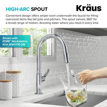 Load image into Gallery viewer, KRAUS Oletto Single Handle Pull Down Kitchen Faucet in Chrome, KPF-2820CH
