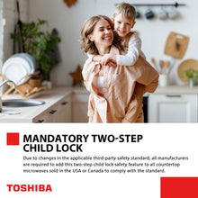 Load image into Gallery viewer, TOSHIBA ML-EM45P(BS) Countertop Microwave Oven with Smart Sensor and Position Memory Turntable, Function, 1.6 Cu.ft 13.6&quot; Removable Black Stainless Steel, 1200W
