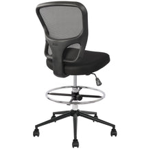 Load image into Gallery viewer, Armless Drafting Chair Tall Office Chair Adjustable Height High Back Ergonomic Desk Chair Drafting Stool Rolling Bar Stools Chairs with Footrest and Wheels
