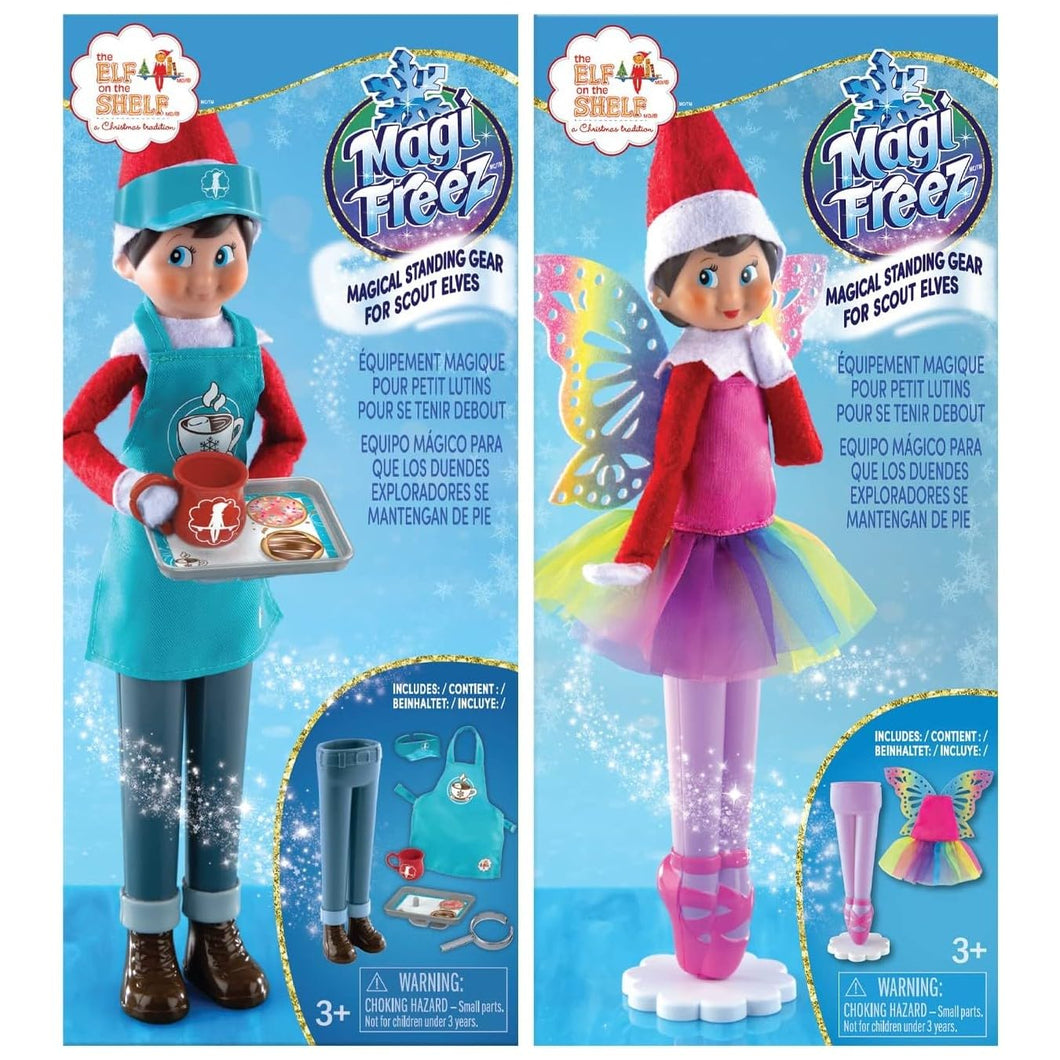 The Elf on the Shelf Magi-Freez Bundle: Rainbow Snow Pixie and Cocoa to Go Outfits - Scout Elves Sold Separately