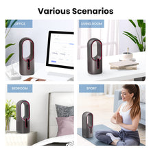 Load image into Gallery viewer, KONSIDEN Desk Fan Bladeless, 11.8 Inch Office Fan Small, Quiet, 3 Speed Adjustment, Touch Control, Easy to Clean, Desk Fans Small Quiet, Ideal for Office, Living Room, Bedroom
