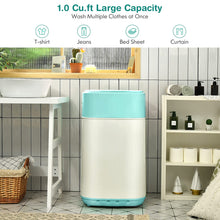Load image into Gallery viewer, COSTWAY Portable Washing Machine, Built-in Drain Pump, 8Lbs Capacity, Full-Automatic washer with 6 Programs, Child Lock, Compact Laundry Washer for RV, Dorm, Apartment, Green
