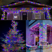 Load image into Gallery viewer, YEGUO Christmas Lights, 165ft 500 LED String Lights Multicolor, Clear Wire Twinkle Tree Lights Plug in for Indoor Outdoor
