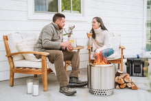 Load image into Gallery viewer, Solo Stove Ranger 2.0 with Stand - 15 Inch Smokeless Portable Fire Pit - Lightweight Outdoor Fireplace with Removable Ash Pan, Stainless Steel, Carry Case Included, Ideal for 2-4 People, 16.5 lbs
