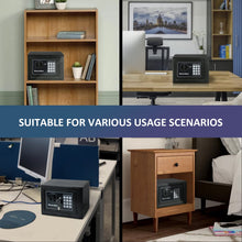 Load image into Gallery viewer, Voncabay Money Safe Box for Home with Sensor Light &amp; Fireproof Security Safe Box for Money Safe with Keys &amp; Pass Code, Lock Box Fireproof Safe with Digital Keypad
