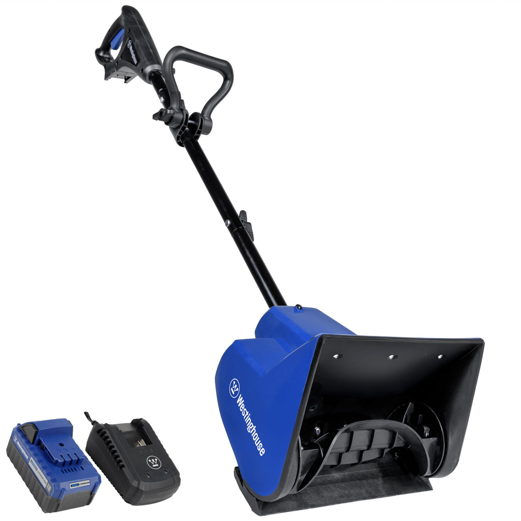 Westinghouse WSnow11S 24V Cordless Snow Shovel 11 Inch Kit, 24V 4Ah Battery, 2.2A Fast Charger, Electric Snow Shovel with 20ft Throwing Distance, plows 75lbs/min