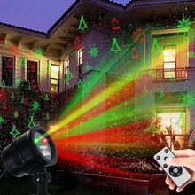 Load image into Gallery viewer, Christmas Projector Lights Outdoor, Christmas Laser Lights Landscape Spotlight Red and Green Star Show with Rf Wireless Remote Christmas Decoratiions for Outdoor Garden Patio Wall Xmas Holiday Party
