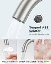 Load image into Gallery viewer, FORIOUS Wet Bar Sink Faucet Single Hole Bathroom Faucet, Brushed Nickel Bathroom Faucet 1 or 3 Hole, Bathroom Sink Faucet with 360° Swivel Spout, Single Handle Bathroom Faucet Small Kitchen Bar Faucet
