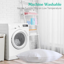 Load image into Gallery viewer, Three Geese Pack of 2 White Goose Feather Bed Pillows King Size- Soft 600 Thread Count 100% Cotton, Medium Firm,Soft Support Surround Fill Polyester,White Solid
