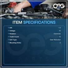 Load image into Gallery viewer, OEG Parts New Starter Compatible with BMW 335 435 535 Series 3.0L 12-17, 640 740 Series 3.0L 12-18, M2 M235 3.0L 14-18, M3 M4 3.0L 15-18, X3 X4 X5 X6 3.0L 2012-2018 12-41-7-631-558 12-41-7-631-559
