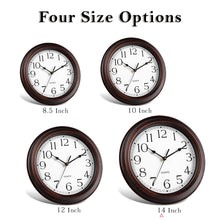 Load image into Gallery viewer, KECYET 14 Inch Wall Clocks Battery Operated Silent Non-Ticking Wall Clock Vintage Retro Rustic Style Decorative for Living Room Kitchen Farmhouse (Bronze)
