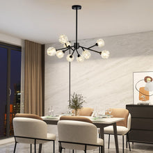 Load image into Gallery viewer, Weesalife Sputnik Chandeliers Modern Crystal Pendant Light Chandelier 9 Lights Mid Century Black Branches Chandeliers Ceiling Light Fixtures for Dining Room Bedroom Living Room G9 Bulbs
