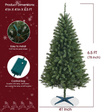 Load image into Gallery viewer, New One 6.5ft Christmas Tree, Xmas Tree, Prelit Artificial Christmas Tree with 250 Color Changing LED Lights, UL Listed Tree, Easy to Assemble
