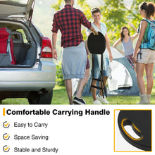 Load image into Gallery viewer, TAVR Furniture Portable Folding Chair with Handle, Heavy Duty Round Fold Stool Chair with 550lbs Capacity for Adults, 24 Inch Foldable Stool for Dorm, Kitchen, Vanity, Church and Outdoor use

