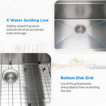 Load image into Gallery viewer, SANYCASA Kitchen Sink 32&quot; x 19&quot; Multifunctional Undermount Workstation Kitchen Sink S304 Stainless Steel Handmade Modern Single Bowl Kitchen Sink with Accessories and Integrated Ledge - 10 Inch Depth
