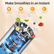 Load image into Gallery viewer, Lampick Smoothie Blender, 1300W Personal Blender for Smoothies, Shakes and Nutrient Extractions with 2pcs BPA-Free 27oz Portable Blender To-Go Bottles
