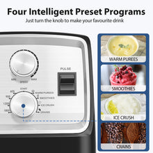 Load image into Gallery viewer, Aeitto Blenders for Kitchen with 1800W Motor, 68Oz. Large Capacity, 2-in-1 Blender &amp; Grinder Combo, BPA-Free Countertop Professional Blender for Smoothies, Ice Crush, Frozen Drinks, Silver
