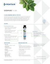 Load image into Gallery viewer, Pentair Everpure H-300 Quick-Change Filter Cartridge, EV927072, For Use in Everpure H-300 Drinking Water Systems, 300 Gallon Capacity, 0.5 Micron
