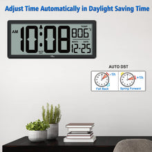 Load image into Gallery viewer, WallarGe 14.5&#39;&#39; Large Digital Wall Clock Battery Operated with Jumbo Numbers, Temperature and Date - Easy to Read and Set, Auto DST
