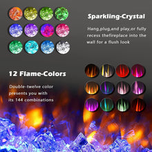 Load image into Gallery viewer, BOSSIN 72 inch Ultra-Thin Silence Linear Electric Fireplace, Recessed Wall Mounted Fireplace, Fit for 2 x 4 and 2 x 6 Stud, 12 Adjustable Flame Color &amp; Speed,Touch Screen Remote Control with 8h Timer
