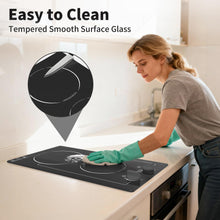 Load image into Gallery viewer, VBGK Induction Cooktop,110V 2300W 2 burner hot plate with Knob Control,9 Power Levels, Kids Lock &amp; Timer,LED touch control,Overheat Protection Electric stove,2 burner induction cooktop
