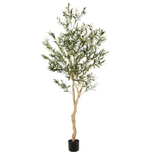 Load image into Gallery viewer, Realead 6ft Faux Olive Tree, Tall Olive Tree Plants, Fake Potted Olive Silk Tree, Artificial Olive Trees for Modern Home Office Living Room Floor Decor Indoor
