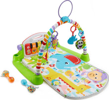 Load image into Gallery viewer, Fisher-Price Baby Playmat Deluxe Kick &amp; Play Piano Gym, Green Musical Learning Toy with 2 Rattle Maracas for Developmental Play Newborns 0+ Months
