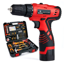 Load image into Gallery viewer, DD dedeo Tool Set with Drill, 108Pcs Cordless Drill Household Power Tools Set with 16.8V Lithium Driver Claw Hammer Wrenches Pliers DIY Accessories Tool Kit
