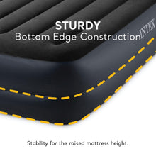 Load image into Gallery viewer, Intex 64121ED Dura-Beam Plus Pillow Rest Air Mattress: Fiber-Tech – Twin Size – Built-in Electric Pump – 16.5in Bed Height – 300lb Weight Capacity
