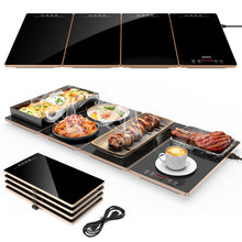 Load image into Gallery viewer, FEPPO Electric Warming Tray, 4-in-1 Food Warmers for Parties Buffet with 10 Temp Settings and Timer, 33"x15" Glass Surface Warming Mat for Food, Modular Buffet Hot Plates for Catering and Gatherings
