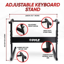 Load image into Gallery viewer, PYLE Electric Piano, Electric Keyboard Piano, Music Keyboard, 61 Keys, Bluetooth, LCD Display, Portable Design, Karaoke Function, Includes Stand, Stool, Book Rack, Headset, Perfect for Beginners
