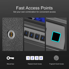 Load image into Gallery viewer, Biometric Fingerprint Safe, Slide-Away Handgun Safe for Two Pistols Storage Safe Drawer Safe for Home and Vehicle (Biometric Fringerprint Safe)

