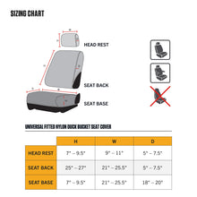 Load image into Gallery viewer, Carhartt Universal Nylon Duck Canvas Fitted Bucket Seat Covers, Durable Seat Protection with Rain Defender, One Size, Gravel
